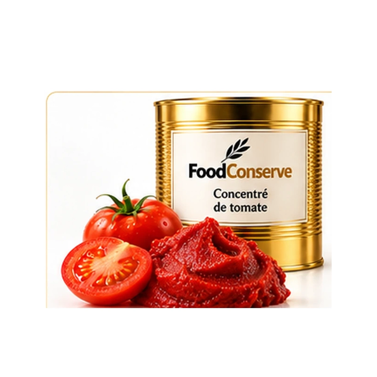 Boîte dorée FoodConserve : Concentré de tomate