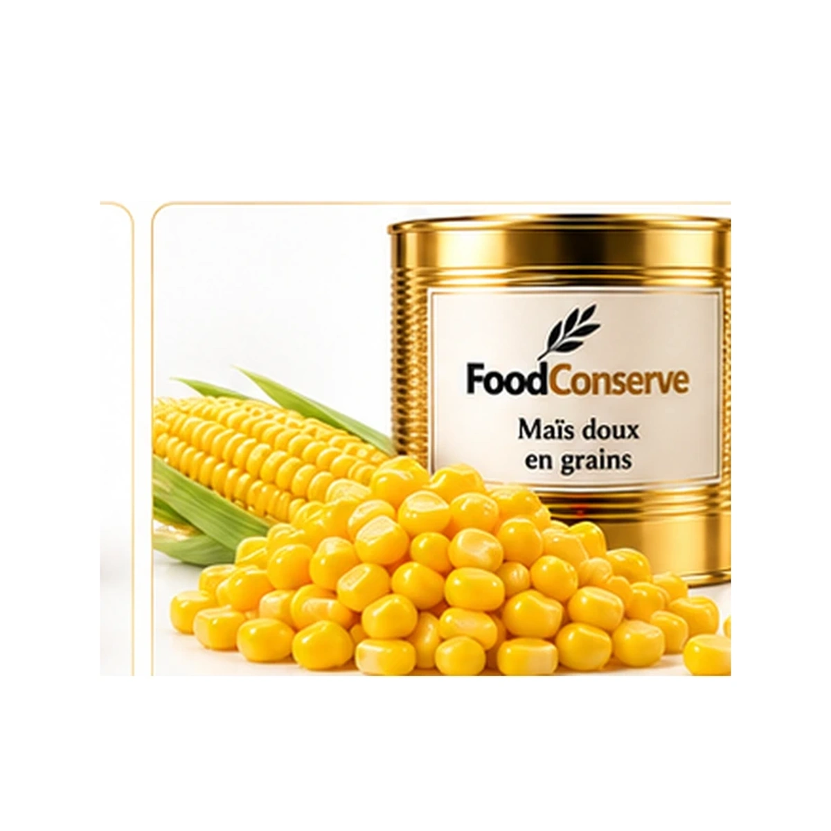 Boîte dorée FoodConserve : Maïs doux en grains