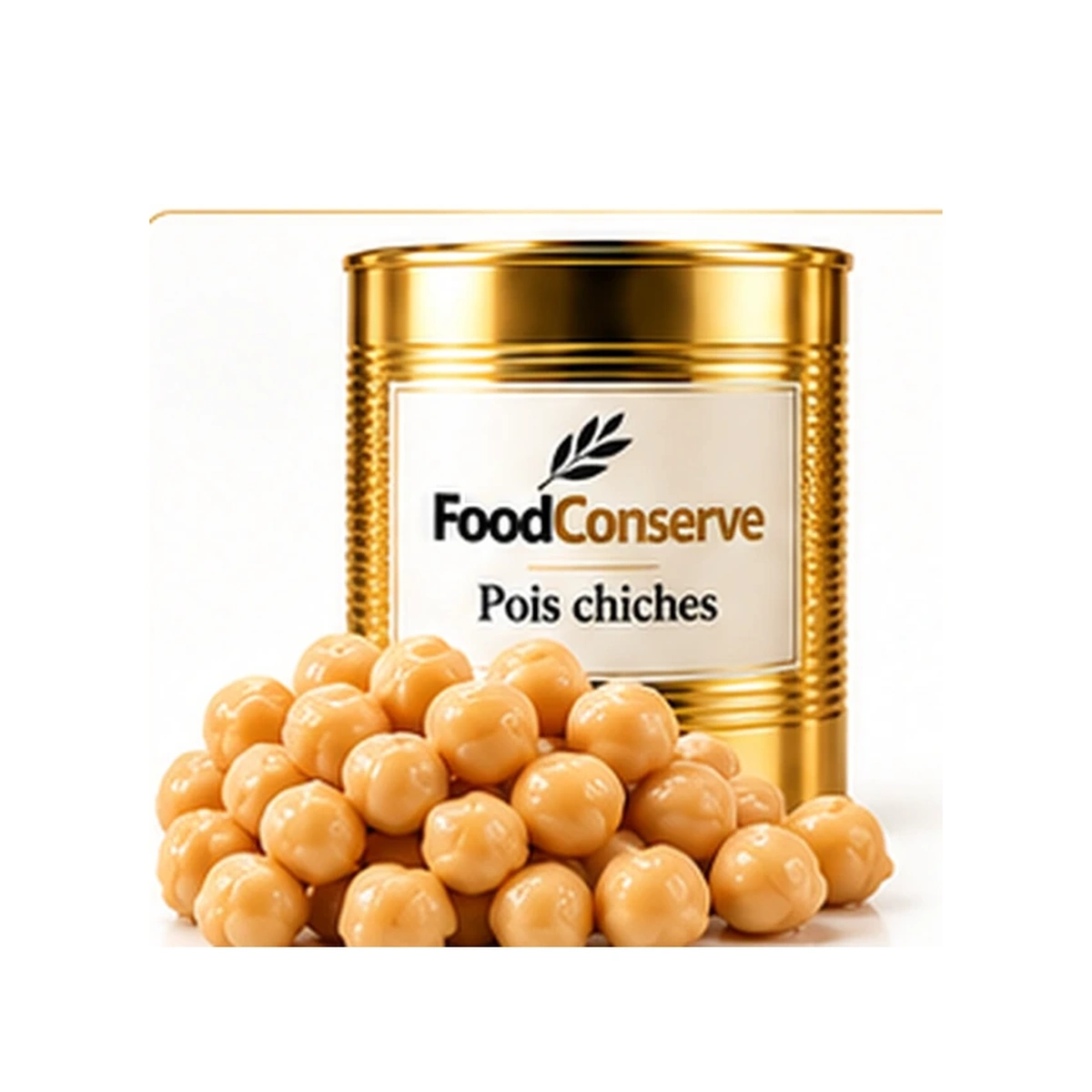 Boîte dorée FoodConserve : Pois chiches